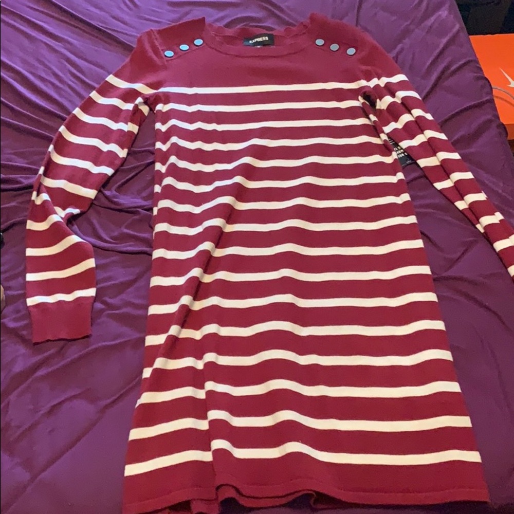 Striped sweater dress